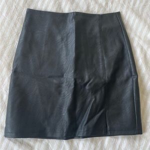 Topshop Faux Leather Skirt